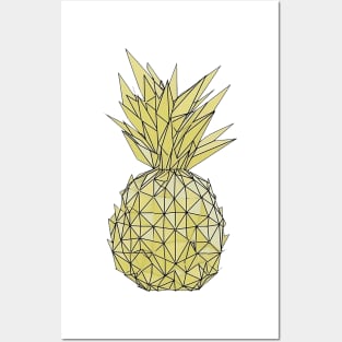 Polygonal Pineapple Posters and Art